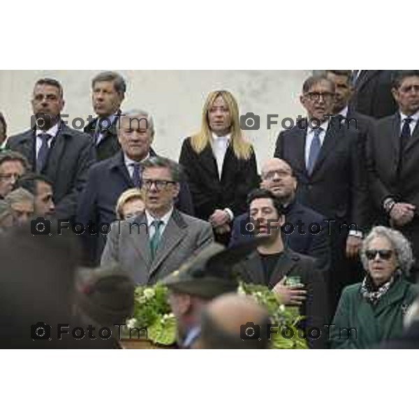 Pontida Bergamo funerale di Umberto Bossi 22 Marzo 2026 Pontida Bg Italia foto Tiziano Manzoni Lapresse