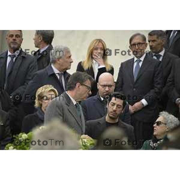 Pontida Bergamo funerale di Umberto Bossi 22 Marzo 2026 Pontida Bg Italia foto Tiziano Manzoni Lapresse