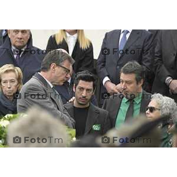 Pontida Bergamo funerale di Umberto Bossi 22 Marzo 2026 Pontida Bg Italia foto Tiziano Manzoni Lapresse