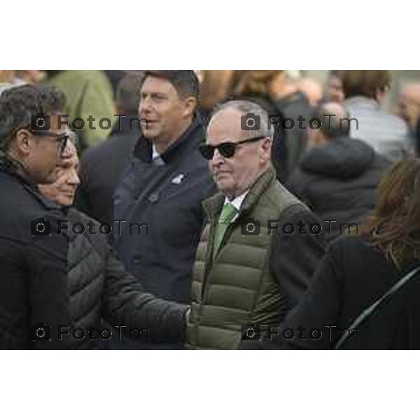 Pontida Bergamo funerale di Umberto Bossi 22 Marzo 2026 Pontida Bg Italia foto Tiziano Manzoni Lapresse
