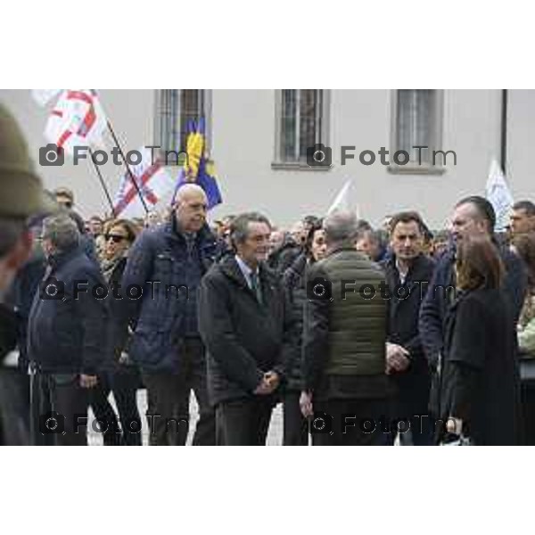 Pontida Bergamo funerale di Umberto Bossi 22 Marzo 2026 Pontida Bg Italia foto Tiziano Manzoni Lapresse