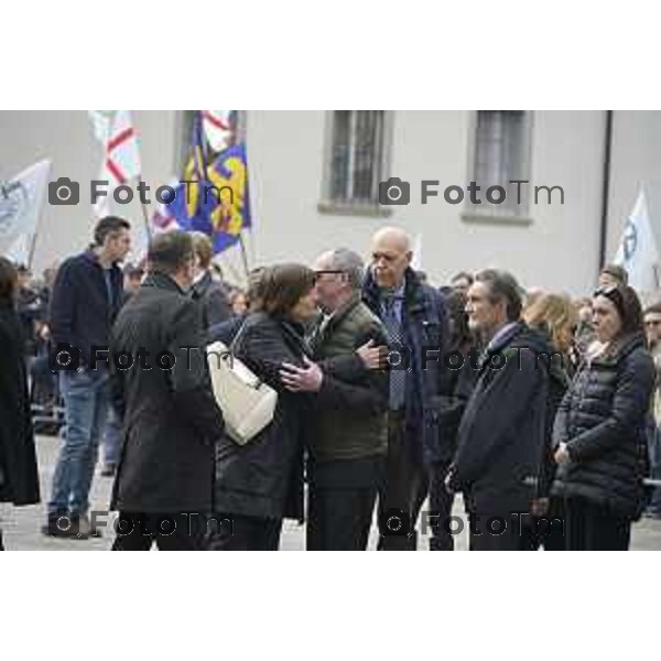 Pontida Bergamo funerale di Umberto Bossi 22 Marzo 2026 Pontida Bg Italia foto Tiziano Manzoni Lapresse