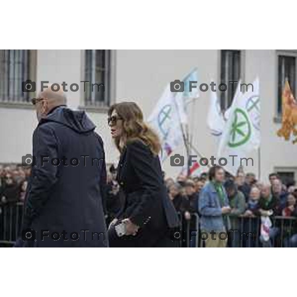 Pontida Bergamo funerale di Umberto Bossi 22 Marzo 2026 Pontida Bg Italia foto Tiziano Manzoni Lapresse