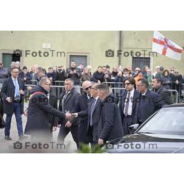 Pontida Bergamo funerale di Umberto Bossi 22 Marzo 2026 Pontida Bg Italia foto Tiziano Manzoni Lapresse