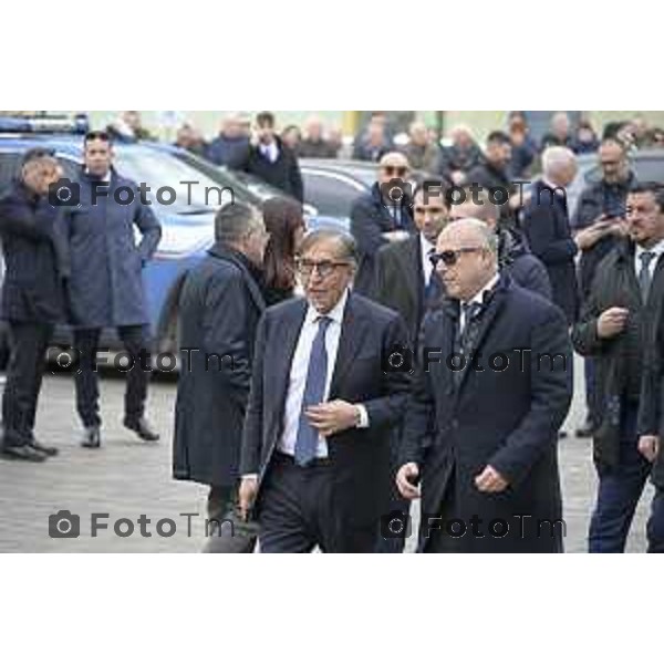 Pontida Bergamo funerale di Umberto Bossi 22 Marzo 2026 Pontida Bg Italia foto Tiziano Manzoni Lapresse