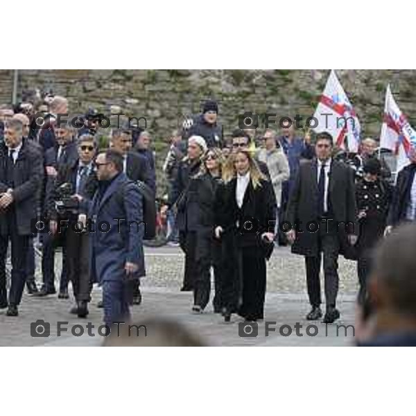 Pontida Bergamo funerale di Umberto Bossi 22 Marzo 2026 Pontida Bg Italia foto Tiziano Manzoni Lapresse