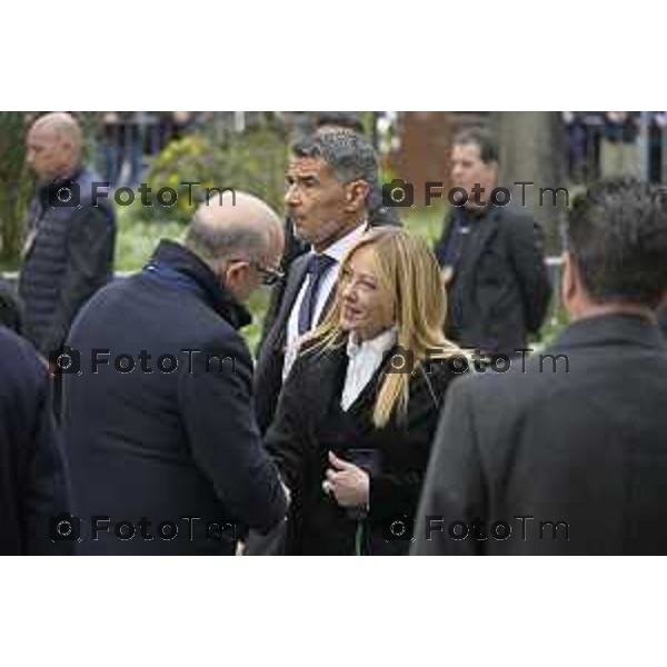 Pontida Bergamo funerale di Umberto Bossi 22 Marzo 2026 Pontida Bg Italia foto Tiziano Manzoni Lapresse