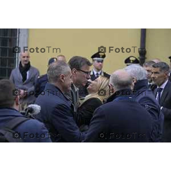 Pontida Bergamo funerale di Umberto Bossi 22 Marzo 2026 Pontida Bg Italia foto Tiziano Manzoni Lapresse