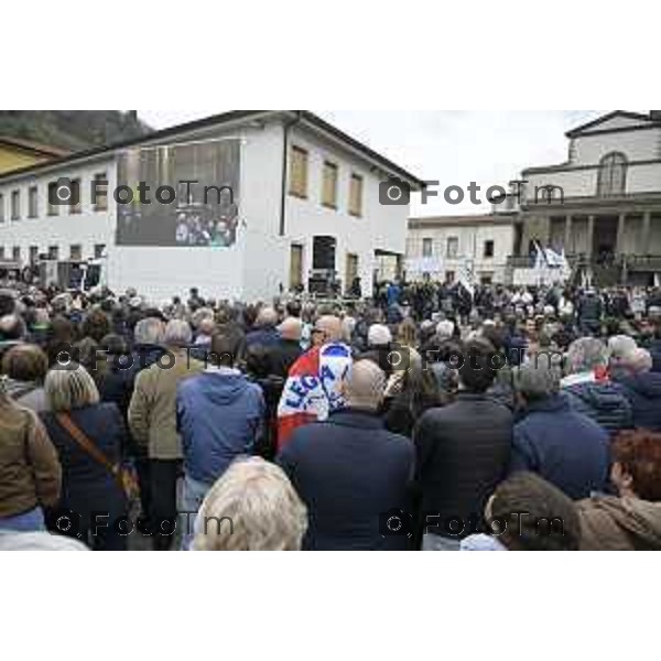 Pontida Bergamo funerale di Umberto Bossi 22 Marzo 2026 Pontida Bg Italia foto Tiziano Manzoni Lapresse
