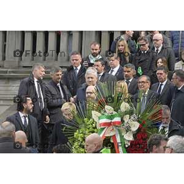 Pontida Bergamo funerale di Umberto Bossi 22 Marzo 2026 Pontida Bg Italia foto Tiziano Manzoni Lapresse