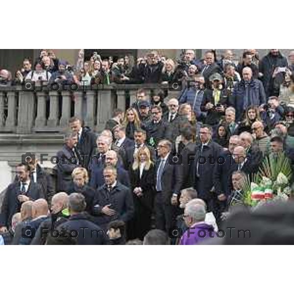 Pontida Bergamo funerale di Umberto Bossi 22 Marzo 2026 Pontida Bg Italia foto Tiziano Manzoni Lapresse
