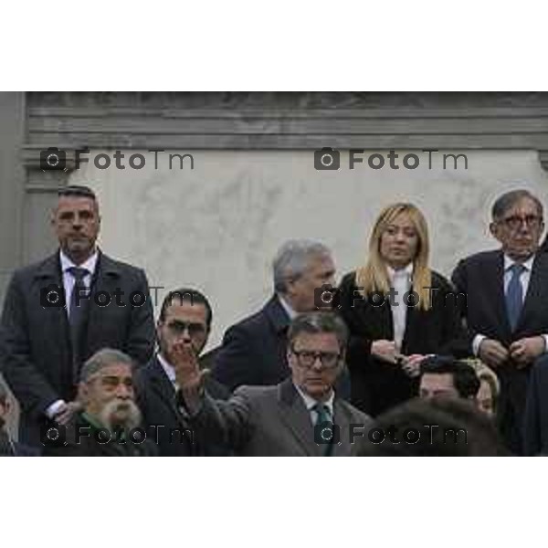 Pontida Bergamo funerale di Umberto Bossi 22 Marzo 2026 Pontida Bg Italia foto Tiziano Manzoni Lapresse