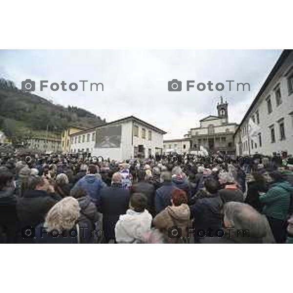 Pontida Bergamo funerale di Umberto Bossi 22 Marzo 2026 Pontida Bg Italia foto Tiziano Manzoni Lapresse