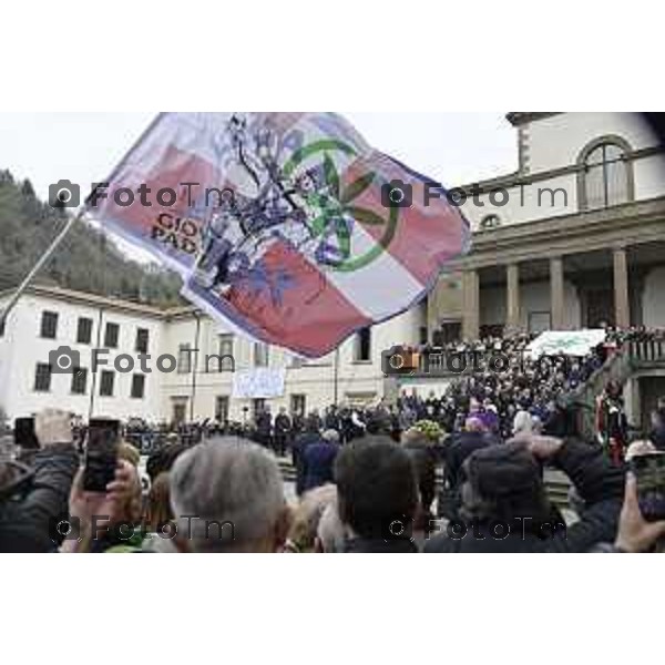 Pontida Bergamo funerale di Umberto Bossi 22 Marzo 2026 Pontida Bg Italia foto Tiziano Manzoni Lapresse