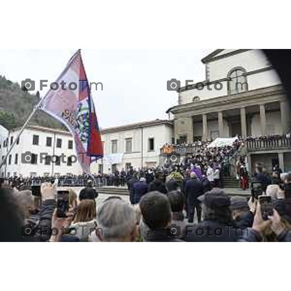 Pontida Bergamo funerale di Umberto Bossi 22 Marzo 2026 Pontida Bg Italia foto Tiziano Manzoni Lapresse