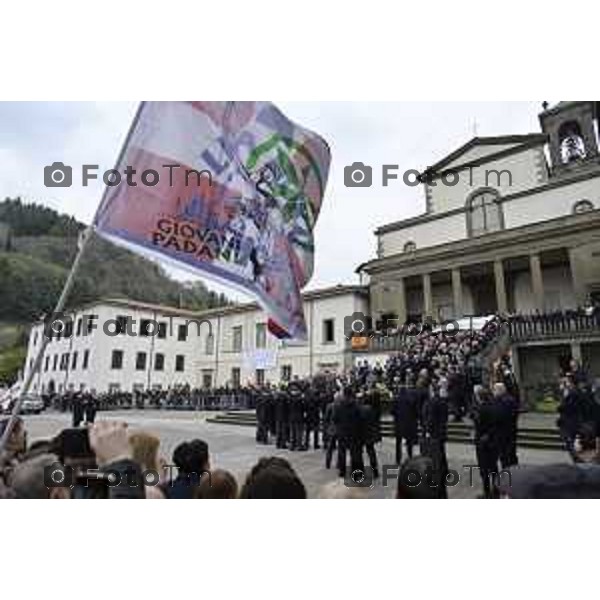 Pontida Bergamo funerale di Umberto Bossi 22 Marzo 2026 Pontida Bg Italia foto Tiziano Manzoni Lapresse