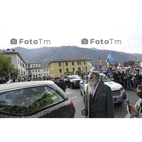 Pontida Bergamo funerale di Umberto Bossi 22 Marzo 2026 Pontida Bg Italia foto Tiziano Manzoni Lapresse