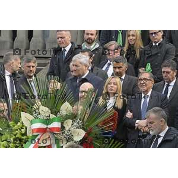Pontida Bergamo funerale di Umberto Bossi 22 Marzo 2026 Pontida Bg Italia foto Tiziano Manzoni Lapresse