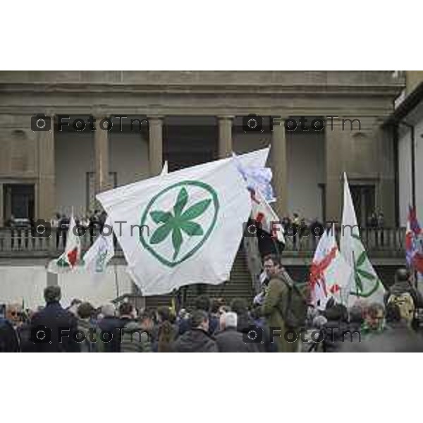 Pontida Bergamo funerale di Umberto Bossi 22 Marzo 2026 Pontida Bg Italia foto Tiziano Manzoni Lapresse