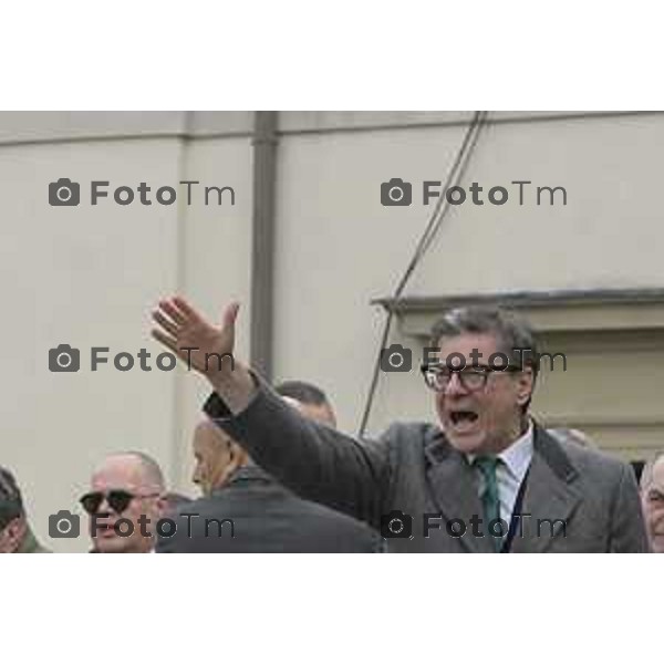 Pontida Bergamo funerale di Umberto Bossi 22 Marzo 2026 Pontida Bg Italia foto Tiziano Manzoni Lapresse