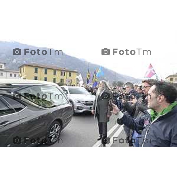 Pontida Bergamo funerale di Umberto Bossi 22 Marzo 2026 Pontida Bg Italia foto Tiziano Manzoni Lapresse
