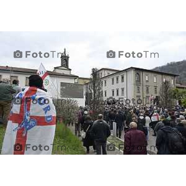 Pontida Bergamo funerale di Umberto Bossi 22 Marzo 2026 Pontida Bg Italia foto Tiziano Manzoni Lapresse