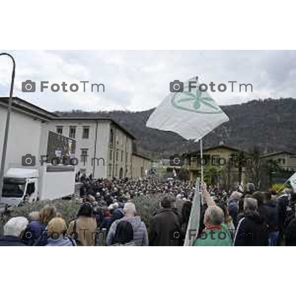 Pontida Bergamo funerale di Umberto Bossi 22 Marzo 2026 Pontida Bg Italia foto Tiziano Manzoni Lapresse