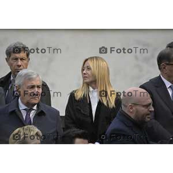 Pontida Bergamo funerale di Umberto Bossi 22 Marzo 2026 Pontida Bg Italia foto Tiziano Manzoni Lapresse