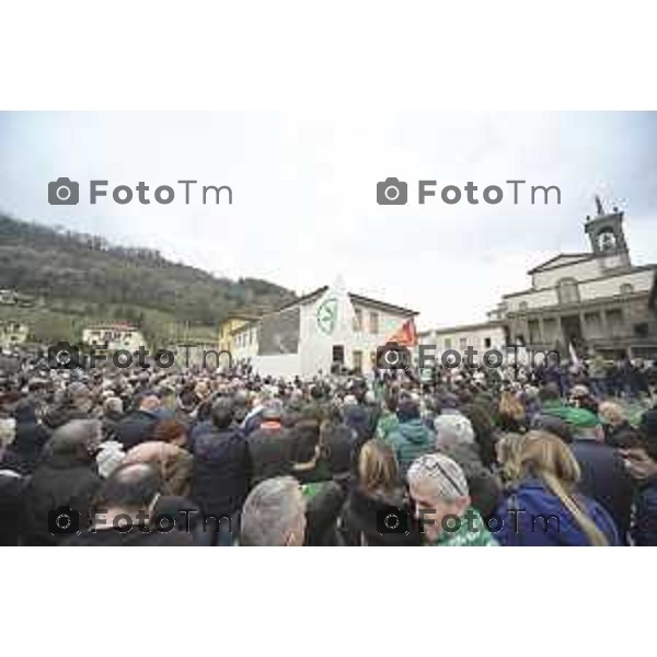 Pontida Bergamo funerale di Umberto Bossi 22 Marzo 2026 Pontida Bg Italia foto Tiziano Manzoni Lapresse