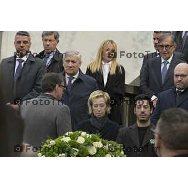 Pontida Bergamo funerale di Umberto Bossi 22 Marzo 2026 Pontida Bg Italia foto Tiziano Manzoni Lapresse