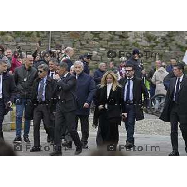 Pontida Bergamo funerale di Umberto Bossi 22 Marzo 2026 Pontida Bg Italia foto Tiziano Manzoni Lapresse