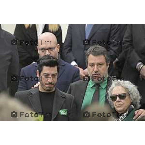 Pontida Bergamo funerale di Umberto Bossi 22 Marzo 2026 Pontida Bg Italia foto Tiziano Manzoni Lapresse