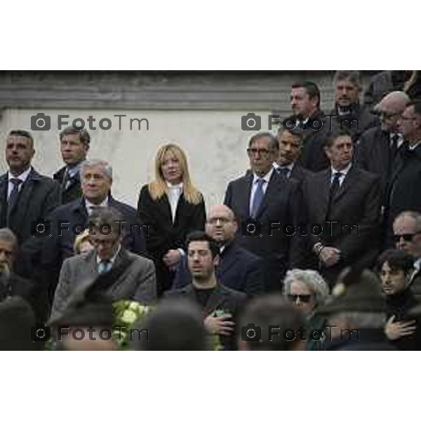 Pontida Bergamo funerale di Umberto Bossi 22 Marzo 2026 Pontida Bg Italia foto Tiziano Manzoni Lapresse