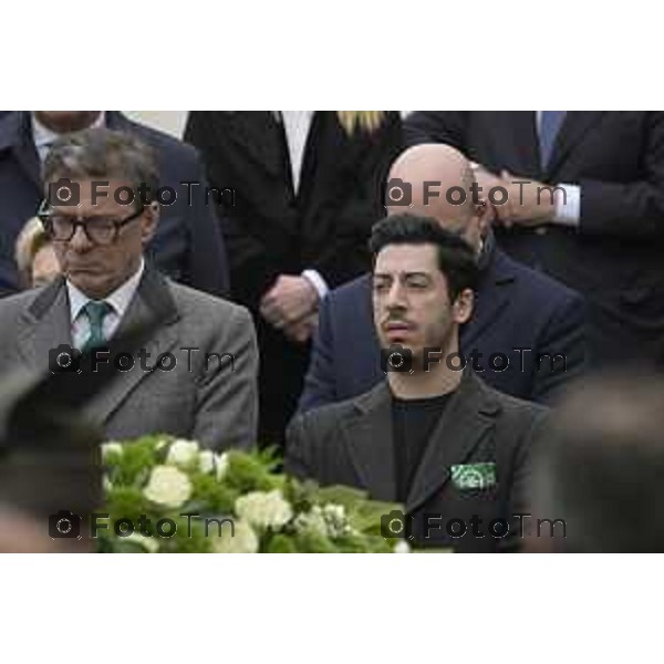 Pontida Bergamo funerale di Umberto Bossi 22 Marzo 2026 Pontida Bg Italia foto Tiziano Manzoni Lapresse