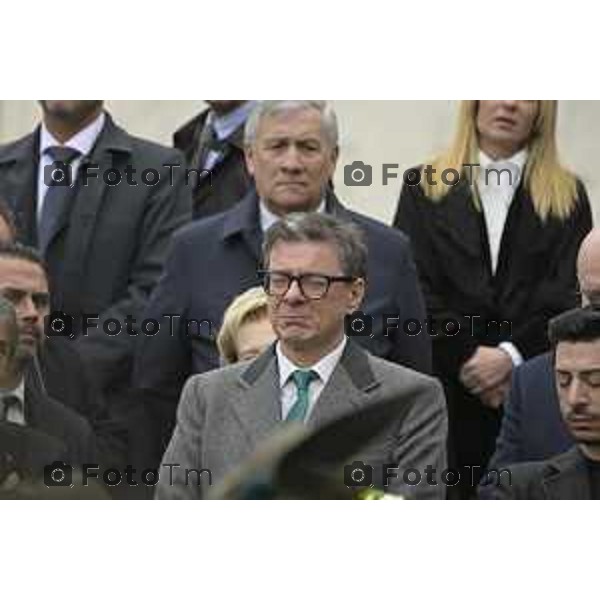 Pontida Bergamo funerale di Umberto Bossi 22 Marzo 2026 Pontida Bg Italia foto Tiziano Manzoni Lapresse