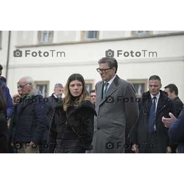 Pontida Bergamo funerale di Umberto Bossi 22 Marzo 2026 Pontida Bg Italia foto Tiziano Manzoni Lapresse