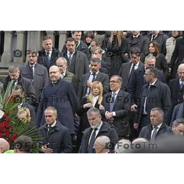 Pontida Bergamo funerale di Umberto Bossi 22 Marzo 2026 Pontida Bg Italia foto Tiziano Manzoni Lapresse