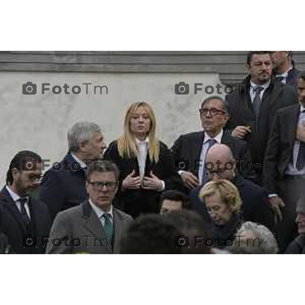 Pontida Bergamo funerale di Umberto Bossi 22 Marzo 2026 Pontida Bg Italia foto Tiziano Manzoni Lapresse