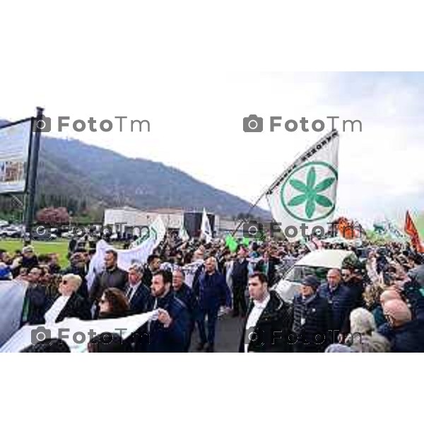 Pontida Bergamo funerale di Umberto Bossi 22 Marzo 2026 Pontida Bg Italia foto Tiziano Manzoni Lapresse