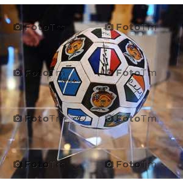 Inaugurazione della mostra “Sfumature d’azzurro", la storia delle Nazionali italiane attraverso una selezione di cimeli della collezione del Museo del Calcio di Coverciano 23-3- 2026 Montello Italia foto Tiziano Manzoni Lapresse