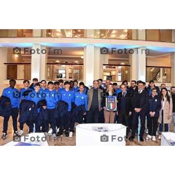 Inaugurazione della mostra “Sfumature d’azzurro", la storia delle Nazionali italiane attraverso una selezione di cimeli della collezione del Museo del Calcio di Coverciano 23-3- 2026 Montello Italia foto Tiziano Manzoni Lapresse