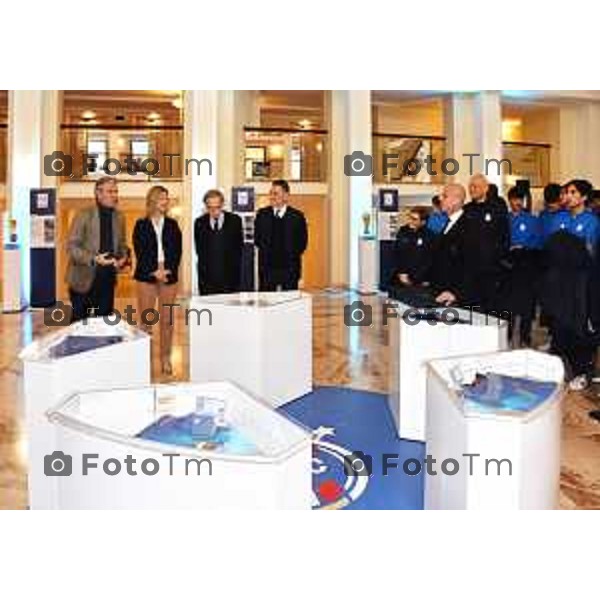 Inaugurazione della mostra “Sfumature d’azzurro", la storia delle Nazionali italiane attraverso una selezione di cimeli della collezione del Museo del Calcio di Coverciano 23-3- 2026 Montello Italia foto Tiziano Manzoni Lapresse