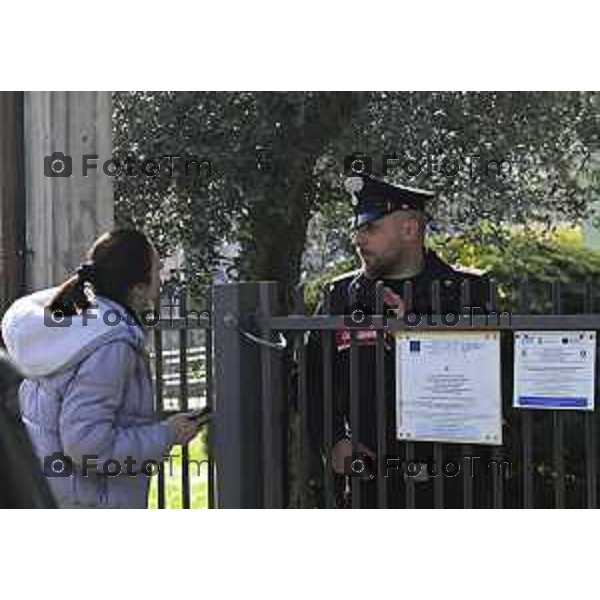 Tescore Balneario, BG scuola Media Da Vinci alunno accoltella professoressa a scuoa 25 Marzo 2026 Bergamo Italia Trescore Balneario investimento foto Tiziano Manzoni Lapresse