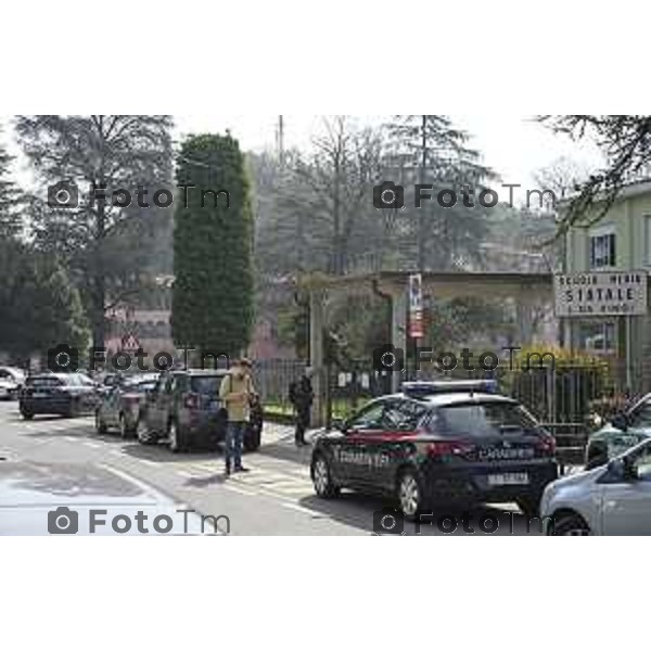 Tescore Balneario, BG scuola Media Da Vinci alunno accoltella professoressa a scuoa 25 Marzo 2026 Bergamo Italia Trescore Balneario investimento foto Tiziano Manzoni Lapresse