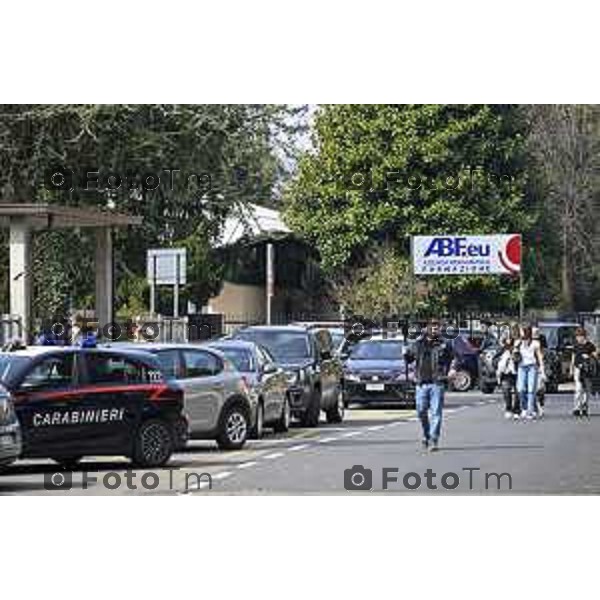 Tescore Balneario, BG scuola Media Da Vinci alunno accoltella professoressa a scuoa 25 Marzo 2026 Bergamo Italia Trescore Balneario investimento foto Tiziano Manzoni Lapresse