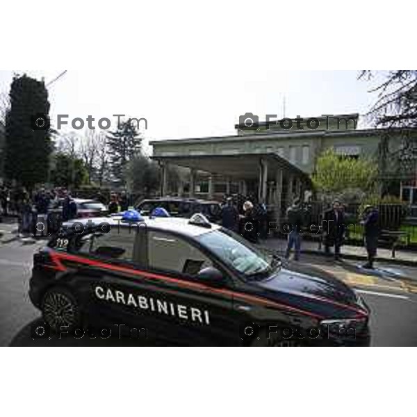 Tescore Balneario, BG scuola Media Da Vinci alunno accoltella professoressa a scuoa 25 Marzo 2026 Bergamo Italia Trescore Balneario investimento foto Tiziano Manzoni Lapresse