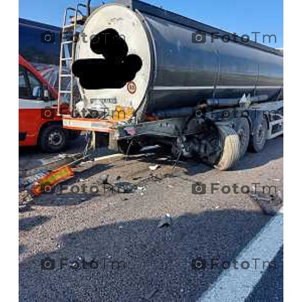 Mortale Autostrada A4 25 Marzo 2026 Bergamo Italia foto Tiziano Manzoni Lapresse