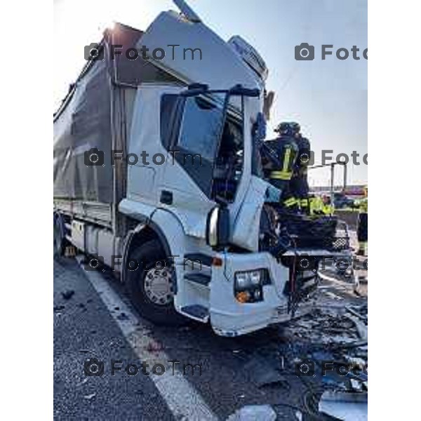Mortale Autostrada A4 25 Marzo 2026 Bergamo Italia foto Tiziano Manzoni Lapresse
