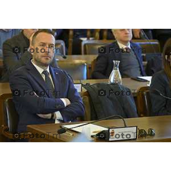 Bergamo primo consiglio Provinciale con Presidente Gianfranco Gafforelli Mauro Bonomelli 28 Marzo 2026 Bergamo Italia foto Tiziano Manzoni Lapresse