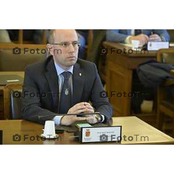 Bergamo primo consiglio Provinciale con Presidente Gianfranco Gafforelli Maccoli 28 Marzo 2026 Bergamo Italia foto Tiziano Manzoni Lapresse
